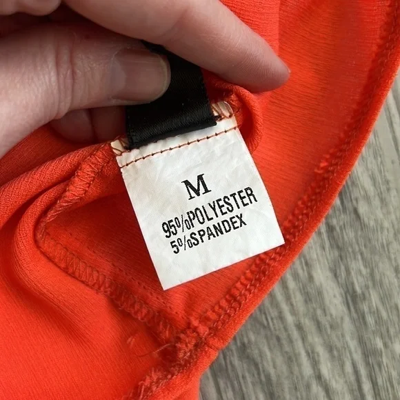 SHEIN Orange and Gold Boho Vneck Top Size M - Picture 7 of 10